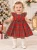 Kinder Red Tartan Dress with Satin Trim & Fabric Bow - 3020
