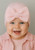 Kinder CT200 Pink Knitted Turban Hat with Big Bow - Pink