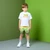 Mitch & Son Boys White T-Shirt with Gradient Logo Print - Reid (MS26311)
