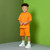 Mitch & Son Boys Orange Drop Shoulder Short Set - Rory (MS26307)