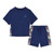 Mitch & Son Navy Soft Feel Short Set with Chevron Print Side Panel - Phoenix (MS26208)
