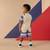 Mitch & Son Boys Beige T-Shirt with Chevron Print Sleeves & Matching Chevron Shorts - Paxton (MS26207)