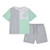 Mitch & Son Boys Mint/Grey Cut & Sew Soft Short Set - Otto (MS26106)