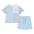 Mitch & Son Boys Blue/Grey Cut & Sew Soft Short Set - Otto (MS26106)