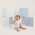 Mitch & Son Mini Boys White T-shirt with Blue Trim & Matching Blue Shorts - Nico (MS26004)