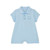 Mitch & Son Mini Boys Blue Polo Romper with White Trim on Collar & Logo - Nash (MS26005)