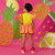 ADEE Girls Yellow Top with Coloured Zig Zag Frill Sleeves & Matching Zig Zag Skort - Tiffany (S263526)
