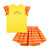 ADEE Girls Yellow Top with Coloured Zig Zag Frill Sleeves & Matching Zig Zag Skort - Tiffany (S263526)