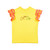 ADEE Girls Yellow Top with Coloured Zig Zag Frill Sleeves & Matching Zig Zag Skort - Tiffany (S263526)