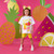 ADEE Girls T-shirt with Fruit Artwork & Matching Yellow Cycling Shorts - Trinity (S263527)