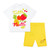 ADEE Girls T-shirt with Fruit Artwork & Matching Yellow Cycling Shorts - Trinity (S263527)