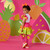 ADEE Girls White Top with Coloured Frilled Sleeve & Matching Colourblock Skirt with Bows - Taylor (S263524)