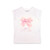 ADEE Girls White/Pink Short Set with Bow Artwork & Broderie Anglaise Details - Roxy (S261502)