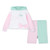 ADEE Girls Pink/Mint Hoody Cycling Short Set with Bow - Reese (S261505)
