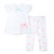ADEE Girls White Legging Set with Pink Handbag and Bow Detail & Back Insert - Rita (S261507)