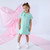 ADEE Girls Mint Sweater Dress with Handbag & Bow Detail - Regina (S261701)