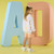 ADEE Girls White Hoody with Pastel Initial Print & Matching Peach Cycling Shorts - Sisi (S262518)