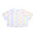 ADEE Girls White Top with Pastel Initial Print & Matching Lemon Flared Trousers - Samantha (S262522)