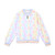 ADEE Girls White Bomber Jacket with Initial Print & Sequin Heart Artwork on Back - Sassy (S262304)