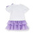 ADEE Girls White Dress with Lilac Tulle Bow & Skirt - Sparkle (S262706)