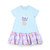 ADEE Girls Blue Jesrsey Dress with Contrasting Ice cream Print Frill - Sutton (S262710)