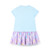 ADEE Girls Blue Jesrsey Dress with Contrasting Ice cream Print Frill - Sutton (S262710)