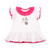 Little A Girls White Top with Pink Trim and Cherry Print & Matching Pink Leggings - Phoebe (LA26206)