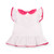Little A Girls White Top with Pink Trim and Cherry Print & Matching Pink Leggings - Phoebe (LA26206)