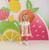 Little A Girls White Dress with Fruit Print Collar & Skirt - Payton (LA26203)