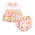 Little A Girls White Dress with Fruit Print Collar & Skirt - Payton (LA26203)