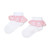 Little A Girls White Ankle Socks with Pink Tulle Frill - Ona (LA26112)+fe