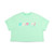ADEE Bonini BNA502 Girls Mint Cropped T-Shirt with Coloured Logo - SHINE