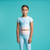 ADEE Bonini BNA515 Girls Mint All Over Print Cropped Sports Top - ENERGY