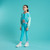 ADEE Bonini BNA511 Girls Blue Colourblock Logo Zipper - VIBE
