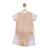 Mintini Baby Boys White/Beige Top & Short Set MB7013
