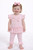 Mintini Baby Girls Pink Frilled Tunic with Floral Print Bow & Legging Set MB7161