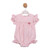 Mintini Baby Girls Pink Romper with Floral Frill Detail MB7154