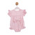Mintini Baby Girls Pink Romper with Floral Frill Detail MB7154