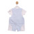 Mintini Baby Boys White/Blue Top & Short Dungaree Set MB7006