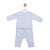 Mintni Baby Boys White/Blue Sweatshirt & Trouser Set MB7010