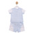 Mintini Baby Boys White/Blue Top & Short Set MB7007