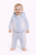 Mintini Baby Boys White/Blue Hooded Jacket, Top & Trouser Jog Set MB7011