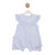 Mintini Baby Girls Blue Diamante Frill Romper MB7118