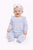 Mintini Baby Girls Blue Diamante Frill All in One MB7115