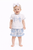 Mintini Baby Girls white/Blue Floral Top & Short Set MB7142