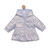 Mintini Baby Girls Blue Silky Lightweight Hooded Coat with Bows MB6864