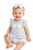 Mintini Baby Girls Aqua/White Daisy Bow Top & Bloomer Set MB7250