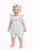Mintini Baby Girls Aqua/White Daisy Bow Sun Romper MB7249