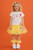 Daga Girls Tutti Frutti White T-Shirt with Matching Lemon Tulle Skirt with Fruit Print Tie M14/25 (M10536 + M10539)