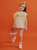 Daga Girls Tutti Frutti Lemon T-Shirt with Tulle Frill & Matching Fruit Print Cropped Leggings M15/26 (M10540 + M10541)